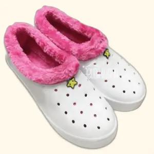실내화 털 겨울 경량 초등학생 준비 190mm 핑크 학생신 슬리퍼 학교 학교신 방한