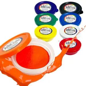 사용이 간편한 고체 포스터컬러 물감 8색 물감 수채 수채화 고체 고형 그림