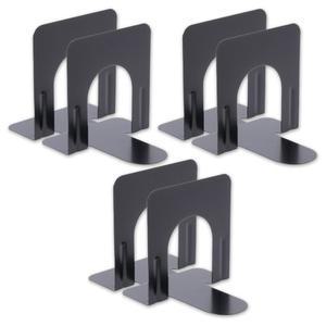 1InThe Office 3팩 헤비 듀티 블랙 메탈 L자형 비스키드 북엔드, 북, 6권