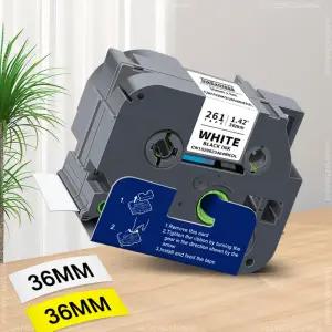 브라더 P 터치 라벨링 기계 PT550 용 강력한 접착 스티커 라미네이트 테이프 호환 36mm tze261