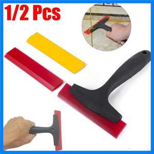 2in1 타일 갭 필링 청소 스크레이퍼 삽 그라우트 및 고정용 고무 자동차 필름 유리 눈 얼음 흙손 리무버