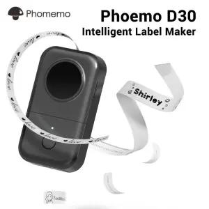 Phomemo D30 무선 라벨 메이커 미니 열전사 프린터 Inkless 스티커 간편한 홈 조직을 위한 휴대용