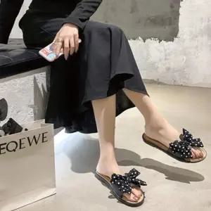 여름 여성 신발 사무실 회사 나비리본 슬리퍼 샌들 꽃슬리퍼