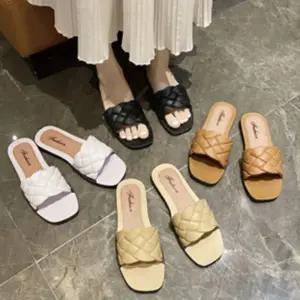 푹신한 여성 실내 직장인 사무실 여름 샌들 슬리퍼 트위스트슬리퍼