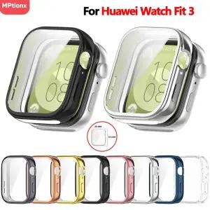 Huawei Watch Fit 3 용 전체 커버 SmartWatch TPU 화면 보호기 케이스 Fit3 액세서리 보호 프레임 범퍼 쉘