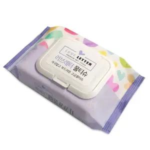 f러브레터 물티슈20매 (휴대용) 도톰한물티슈 엠보싱 휴대물티슈