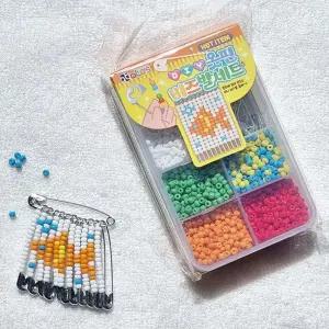 만들기 옷핀 비즈발 세트 5P DIY 초등 방과후 꾸미기 옷핀비즈발만들기키트