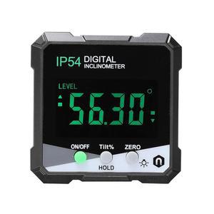 랜쿤 디지털 경사계, LCD 베벨 게이지 각도기 백라이트 마그네틱 베이스 고정밀 방수 배터리 측정 도구 포함 목공용 앵글 파인더