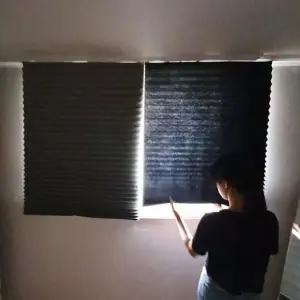 붙이는 암막블라인드 부직포 블랙 셀프