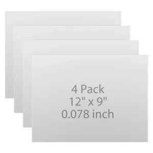 4PCS 14 게이지 12 x 9 인치 강판 금속 냉간 압연 304 스테인리스 0.08 (2mm) 두꺼운 시트 DIY 프로젝트