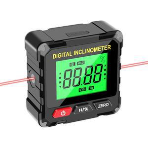 KELOTECH 디지털 레벨 박스 건설 각도기 범위 4 90 해상도 0.05 앵글 파인더 게이지 경사계(건설, 목공, 건축 등을 위한 4PCS 자석 및 적외선 포함).