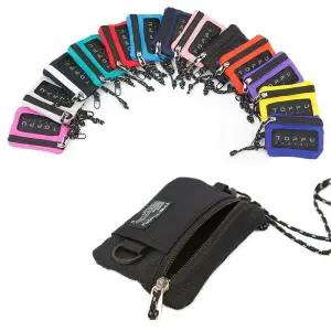 [하프클럽/]학생 패션 찍찍이 지갑 카드 동전 수납 목걸이형