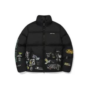 [매장정품] 와키윌리패딩 CQK WA2504DP12BK 키키 그래픽 다운 숏푸퍼 블랙