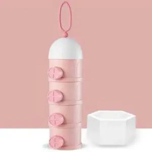 4단 소분통 분유 프로틴 가루 휴대용 세척편한 밀폐