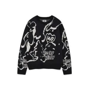 [매장정품] 와키윌리긴팔티 CQK WA2503KT13DN 카무플라주 패턴 풀오버 니트 네이비