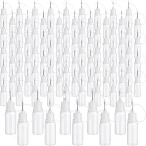 Zehao 100개 미니 니들 정밀 팁 어플리케이터 10ml/0. 34온스 미세 병 바늘 짜기 액체 오일 DIY 공예