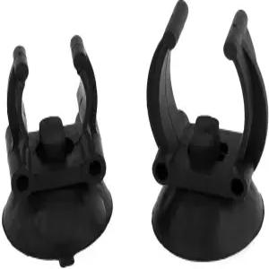 2개 흡입 컵 수족관 히터 클립 유리 스틱 홀더 블랙