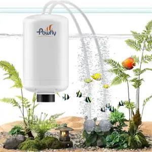 포플라이 수족관 공기 펌프 최대 120갤런 탱크용 80 GPH 어항 항공사 튜브가 있는 초조용한 조절식 산소