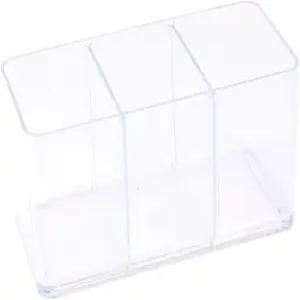 LDEXIN 아크릴 직사각형 모양의 베타 3칸 수족관 수조 투명 16.5x7.5x8.5cm