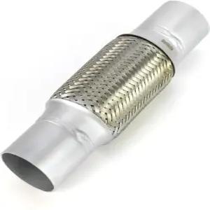 QWORK 배기 플렉스 파이프 1팩 2.25인치 x 6인치 10인치 길이 스테인리스 스틸 헤비 듀티