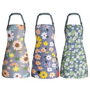 포켓이 있는 여성용 IHFAIO 앞치마 주방 정원 가꾸기 요리 바비큐 또는 베이킹을 위한 조절 가능한 방수 꽃