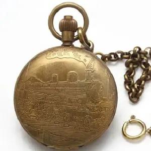 빈티지 회중시계 목걸이 레트로 주머니 모양 체인