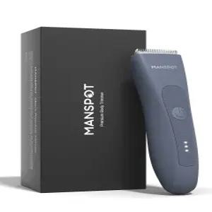 맨스팟 전기 사타구니 헤어 트리머 피니싱 남성용 면도 및 그루밍 세트 키트 4개의 가드와 교체 가능한