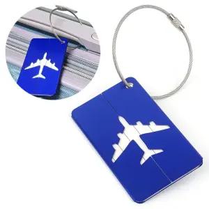 캐리어 네임택 블루 비행기 여행가방 여행용 이름표 KOS6+9yqL