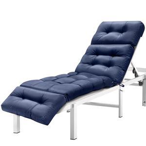 매직 엘리펀트 체이스 라운지 쿠션 야외, 메모리 폼 파티오 의자 쿠션, 실내 실외 가구용 타이, 교체용 롱 쿠션(블루)