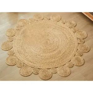 원형 라탄 러그 멍석 황마 북유럽 거실 직경 바닥 민박 부들 인테리어