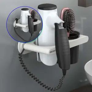 쌍문상회 2in1 드라이기 거치대 걸이 간편한설치 욕실선반