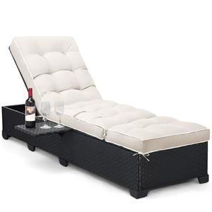 틱디오스 야외 체이스 라운지 의자 쿠션, 가구용 방수 논슬립 파티오 두꺼운 풀 76.4 x 22.8 4.7 인치, 크림