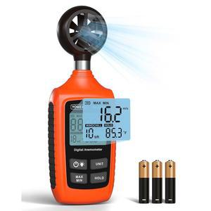 디지털 풍속계, 백라이트 스크린이 있는 YOWEXA 휴대용 풍차 경보 지원, HVAC 드론 요트 골프 촬영을 위한 검사기