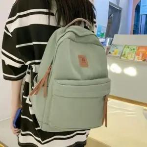 여성용 민트 데일리 백팩 대학생용 캐주얼 가방 직장인용 여자 고등학생 책가방