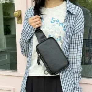 남성용 캐주얼 미니 크로스 바디백 슬링 숄더백 데일리 백팩