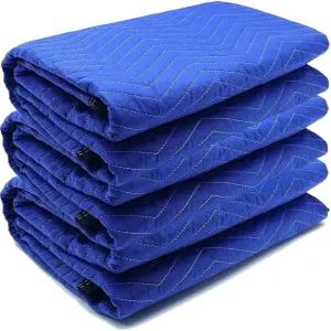 이동 및 운송 가구 보호 전문 퀼트 용품을 위한 3팩 담요 40x72인치 헤비 듀티 엑스트라 두꺼운 포장