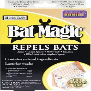 보니드 배트 매직 기피제 오래 지속되는 실내 컨트롤을 위한 즉석 페퍼민트 오일 향 팩 4팩