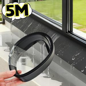100500CM 자가 접착식 빗물 차단 홈 윈도우 물막이 씰링 스트립 알루미늄 합금 도어 게이트 창문 플래싱 보