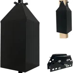 해적판 24.4인치 금속 다람쥐 배플 크기 조절 가능 최대 4x4인치 너비의 나무 기둥 새 모이통용 모이통