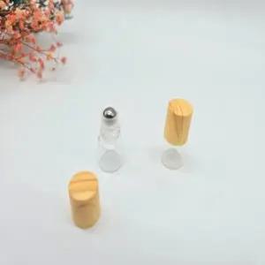 ( )우드 톤 롤러 공병 1ml 미니 향수 소분 용기 오일병 휴대용 리필
