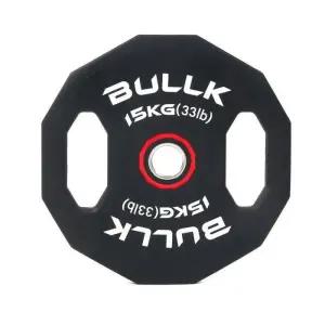 불크 원판 바벨 역기 헬스 웨이트 근력 12각 TPU 우레탄 중량 15kg 1개