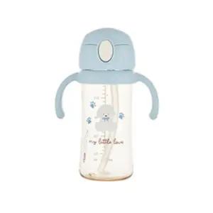 에.디.슨 아기 원터치 빨대컵 자기주도 연습 블루 250ml