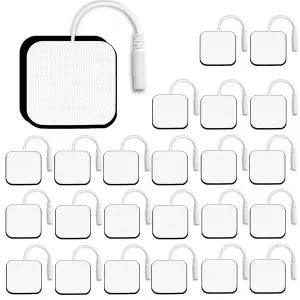 SM 전극 24PCS TENS 유닛 교체 패드 2X2 라텍스 프리 전극은 AUVON 7000 Etekcity Nicwell Care 기계와