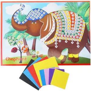 EVA 모자이크아트MSK06 일러스트코끼리 (10개 묶음) 장식 코끼리아트