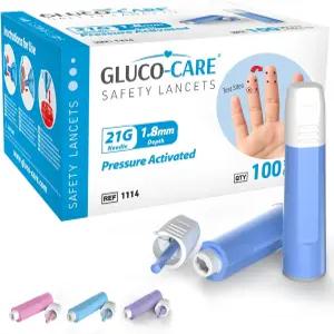 코케어 안전 랜싯 접촉식 21Gx 1.8mm 사전 장착 멸균 100박스