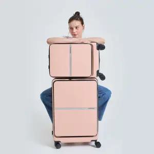 갤러리아 페소니아 루나 20+26인치 여행용 캐리어 세트 로즈핑크