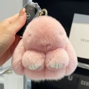 토끼 인형 키링 10cm 열쇠고리 연핑크