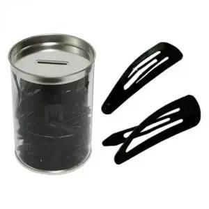 검정 헤어핀 대중소 100P 깡통 악세서리