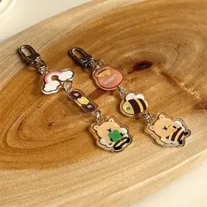 아크릴 체인 키링 가방고리 꿀벌 핸드폰