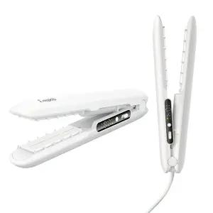 Leeko 휴대용 2in1 무선 충전식 미니 고데기35초 쾌속발열 여행용 대용량 배터리 판고데기 매직기 헤어스타일러 뿌리 볼륨